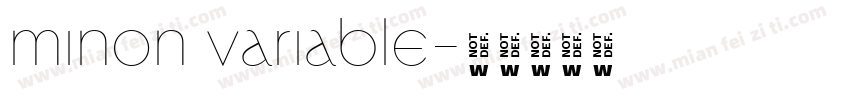 minon variable字体转换